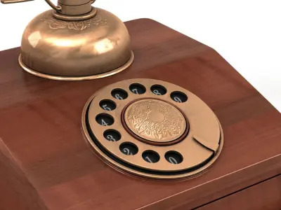 Classic Rotary Telephone 02 3D model