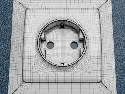 A set of switches sockets and other items with frames 3D model