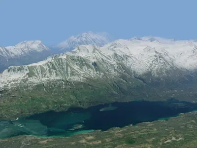 Mountains Valley Range - Tatshenshini-Alsek Provincial Park 3D model