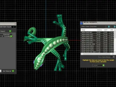 Lizard Ring 3D print or CNC model 3D print model