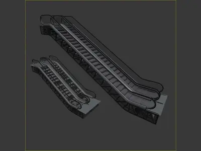 escalator seethru 3D model