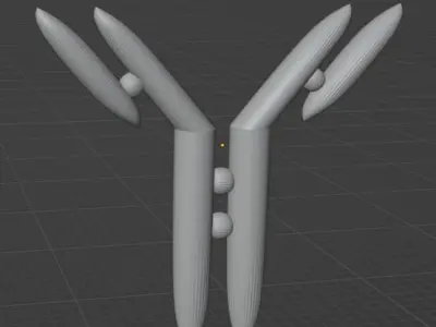 3D model of Immunoglobulin IgG - monomer 3D model