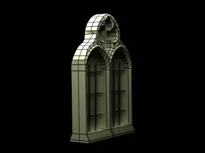Medieval Window Free low-poly 3D model