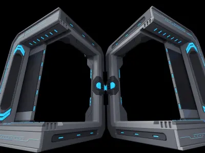 Sci-Fi Mech Screen 3D model