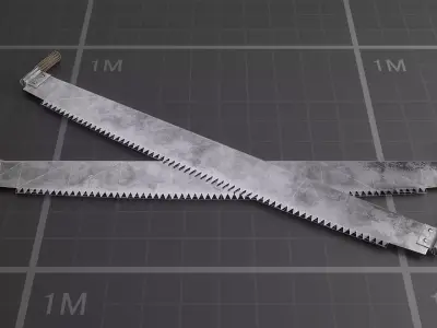 Used Soviet Saw Low-poly 3D model