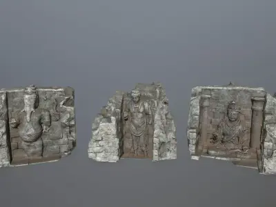 buda temple  Low-poly 3D model