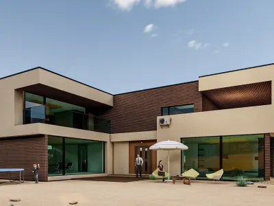 Villa Building 02 Low-poly 3D model