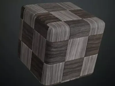 Modern Checkered Wood Parquet PBR Seamless Texture
