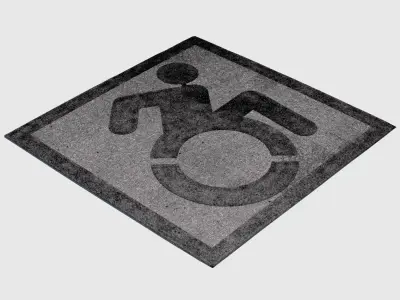 Concrete Handicap Space 3D model