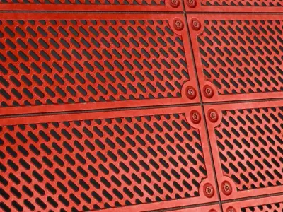 Red Metal Plate Transparent PBR Seamless Texture