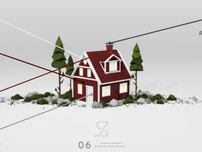 Sweden House Free low-poly 3D model