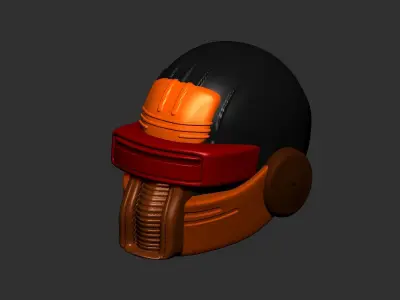 helmet high poly sculpt 3d printable ver 7 3D model 3D model