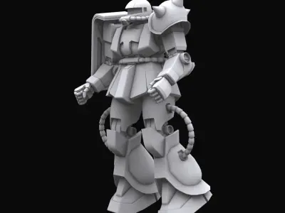 Gundam mobile suit MS06J model 3D model