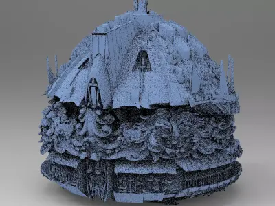 Ocean Cyberpunk Atlantis Deep Tower 4  3D model