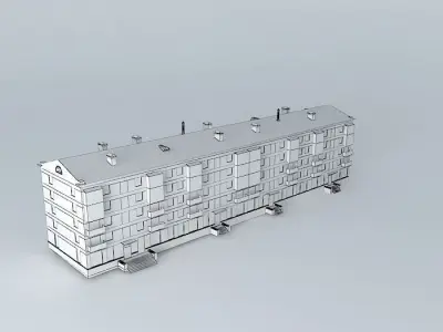 Residential building with a polyclinic Free 3D model