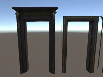 PBR Vintage Doors Collection Low-poly 3D model