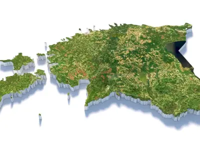 Estonia Country Terrain 3D model