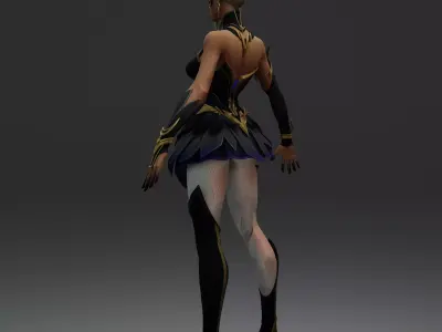 Cloak Dagger  Marvel Rivals SFM  Fully Rigged  Ready for Games Low-poly 3D model