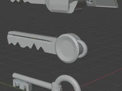 1 SET OF KEYS VERSION 1 Low-poly 3D model