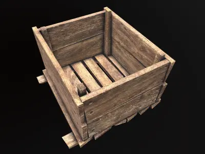 Wooden Crates Low-poly 3D model order