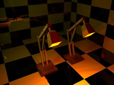 Wooden Light 3D model