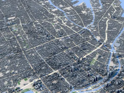 Osaka City Japan 3D model