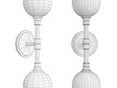 Andromeda Wall Light Low-poly 3D model
