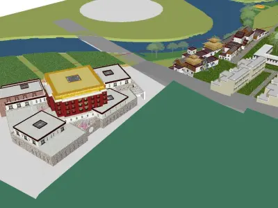vacation spot-Resort-Fashion Leisure Hotel-0100 3D model