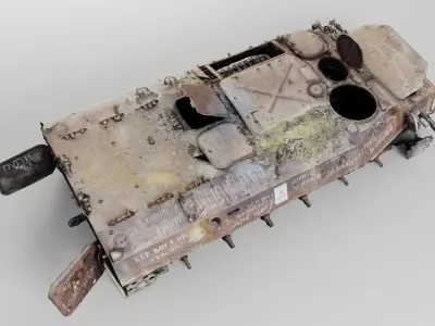 MT-LB multi-purpose towing vehicle amphibious tracked armored  3D model