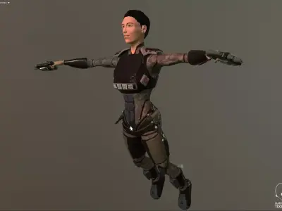 SOLDIER- FIRST ASSAULT TEAM Low-poly 3D model