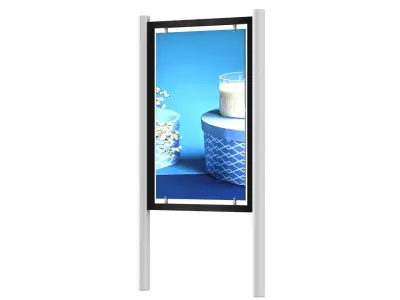 Advertising Poster Stand - Board with Frame 3D model