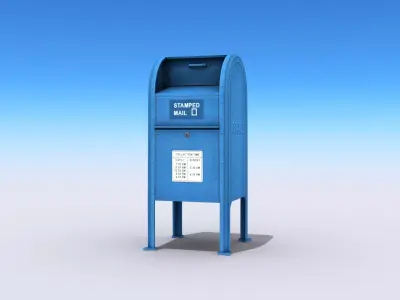 Mail Box Low-poly 3D model