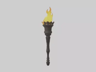 Torch Model Low-poly 3D model