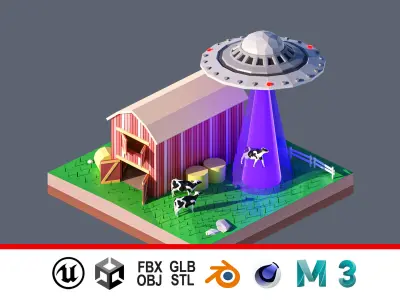 land 62A Low-poly 3D model