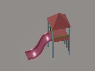 Playground Slide House 3D model
