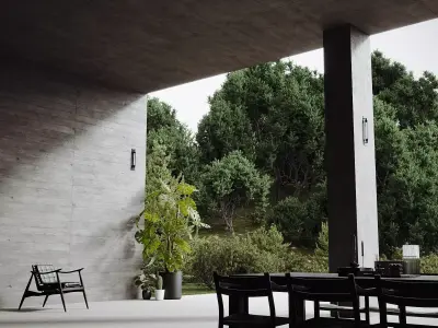 Overcast Blender Exterior 3D model