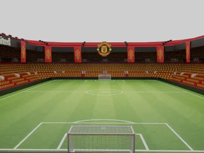 Manchester United Football Stadium Low-poly 3D model