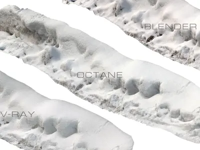 Snow 16 PBR Low-poly 3D model