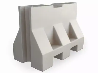 Old Plastic Road Barricade 3D model