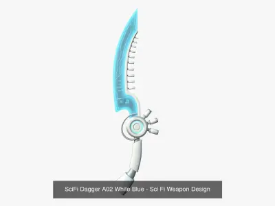 10 SciFi Daggers A Collection - Sci Fi Weapon Design 3D Model Pack
