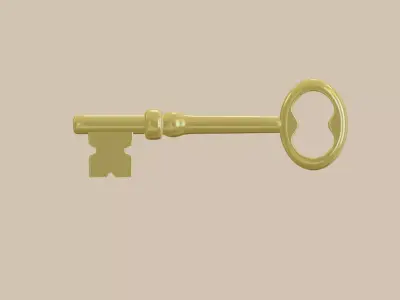 Key Low Poly 3D model
