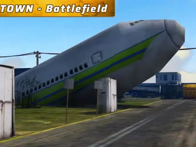 FPS Town - Realistic Battlefield Low-poly 3D model