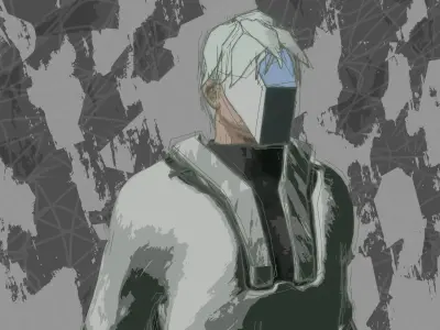 Painting like stylised sci-fi character Free low-poly 3D model