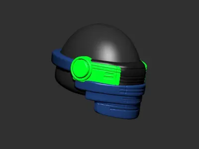 helmet high poly sculpt 3d printable 3D model 9