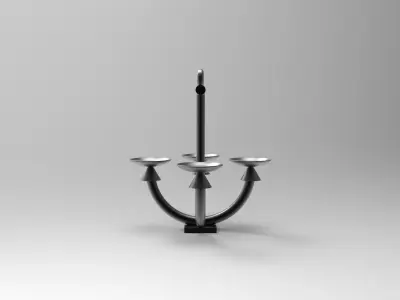 Anchor Candle Holder Pedestal 3D print model