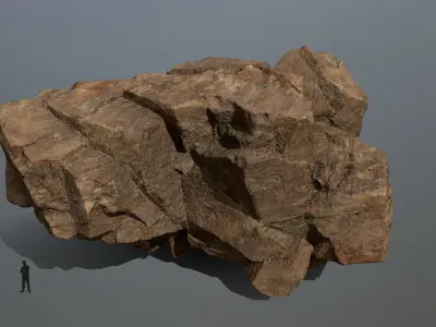 desert rocks Low-poly 3D model
