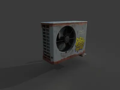 Game Ready Air Conditionner Low-poly 3D model