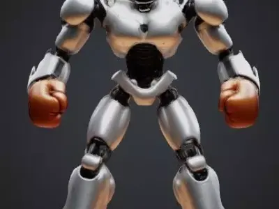 Battle boxer robot 3D model