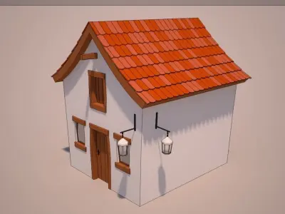 Cartoon house 11 3D model get