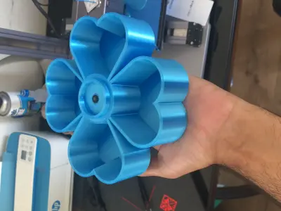 FOUR - LEAF CLOVER SNACK TRAY MINI BOTTLE LED HOLDER 3D print model